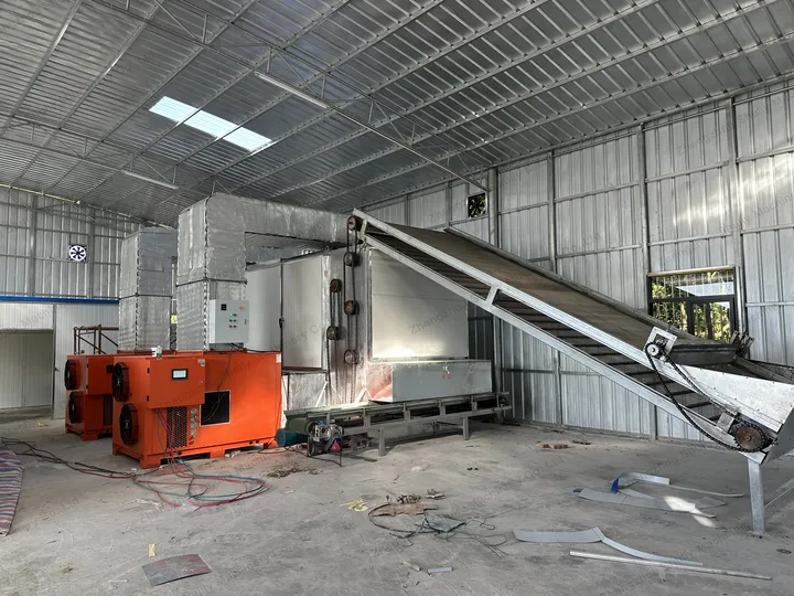 Continuous mesh belt drying machine