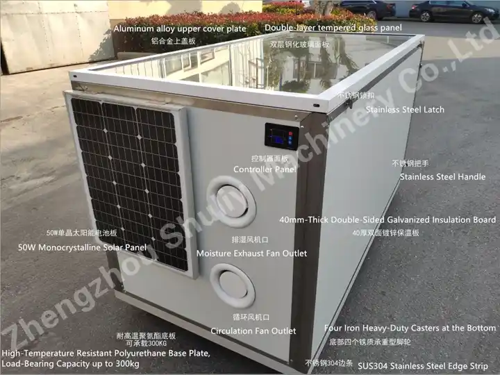Solar Drying Machine | Solar Dehydrator | Solar Food Dryer 2 Structural overview