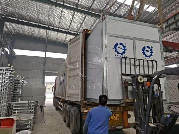 Charcoal briquette dryer equipment shipping picture