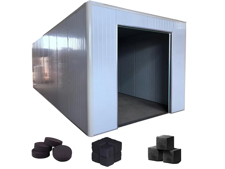 Charcoal briquettes dryer