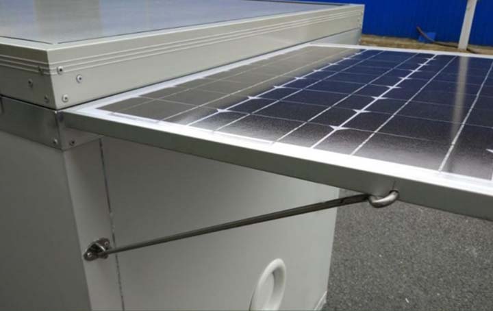 Solar panel in dryer