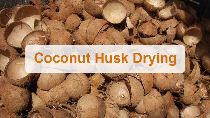 Coconut husk drying