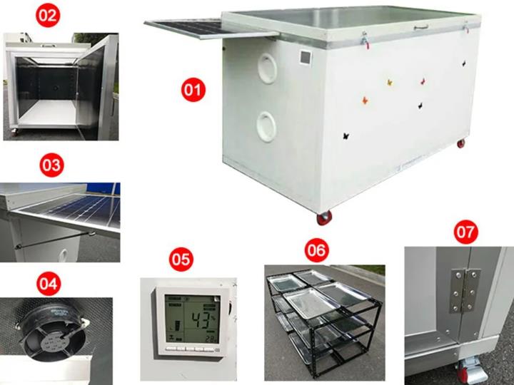 Estructura de la máquina de alimentos solar.