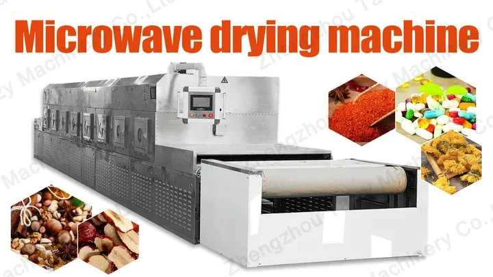 Eficiencia de secado y calidad del secador de microondas industrial.