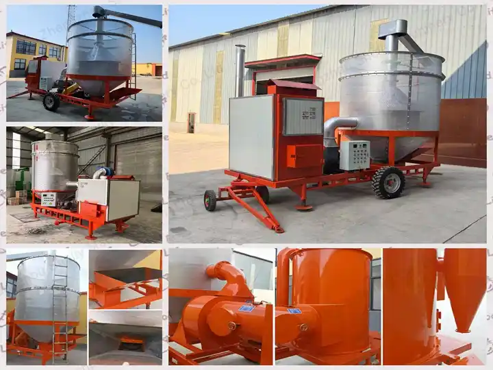 The structure of a mobile grain dryer