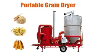 Mobile grain dryer for drying corn, rice, wheat, soybean