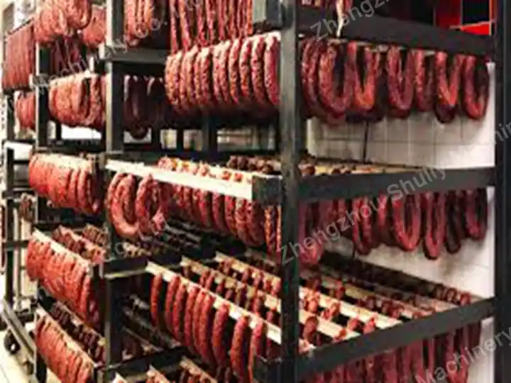 Máquina de secado de salchichas | Secadora de salchichas 3 Colgar salchichas